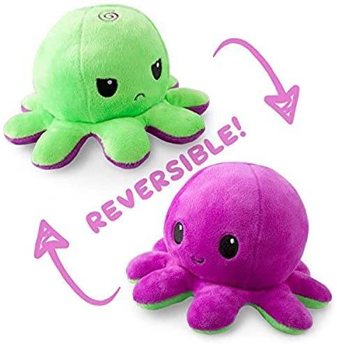 pink and grey reversible octopus